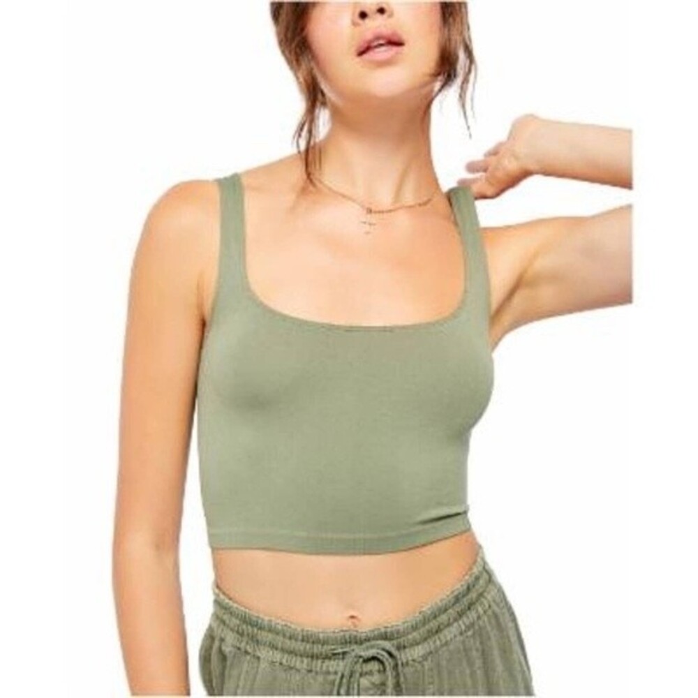 NWT FP Day Square Neck Sleeveless Cropped Brami. Size XS/S (could fit a M)